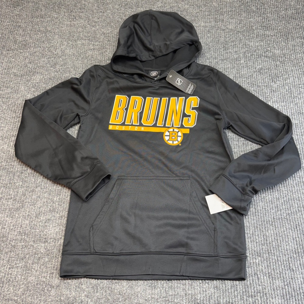 Boston Bruins NHL Black Pullover Hoodie‎ Youth XL Official Team Apparel